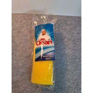 Mr. Clean Roller Sponge Mop Refill Classic Yellow 2011 New In Package Unused NIP